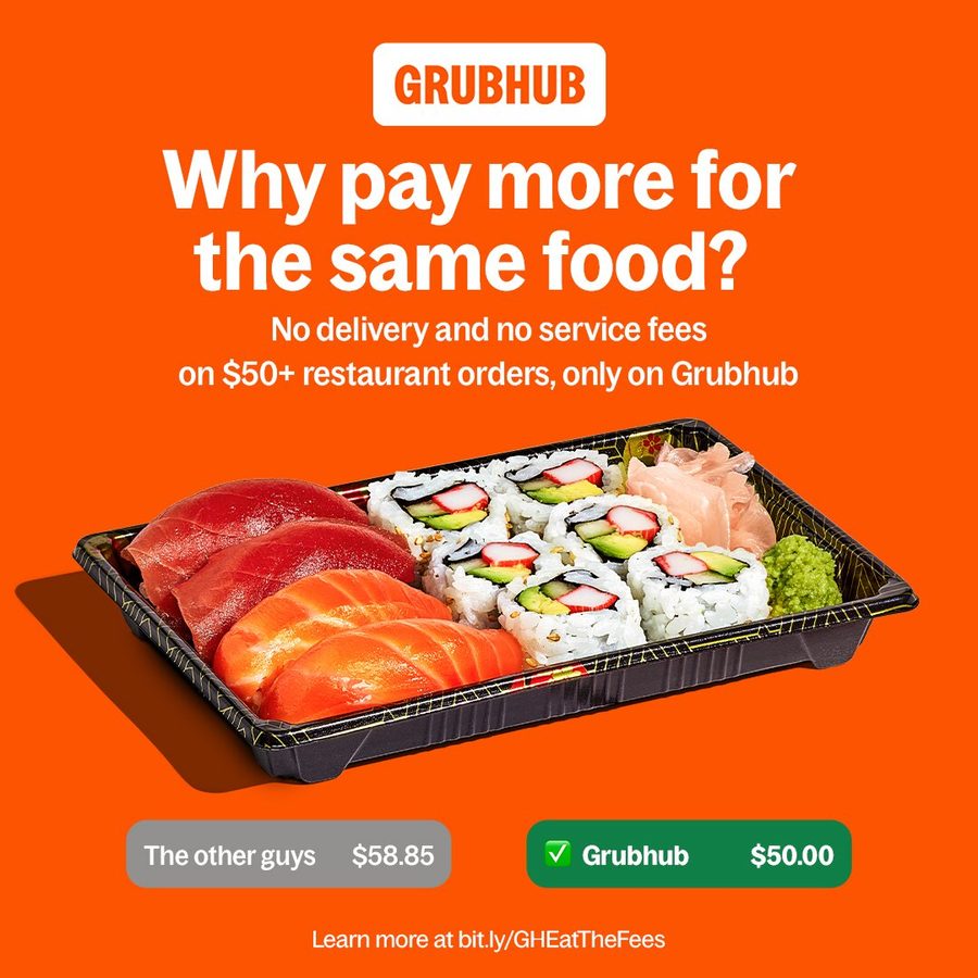 Grubhub 1:1 feed ad made by SelfMade