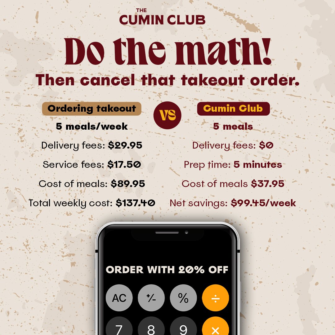 Cumin Club 1:1 feed ad made by SelfMade