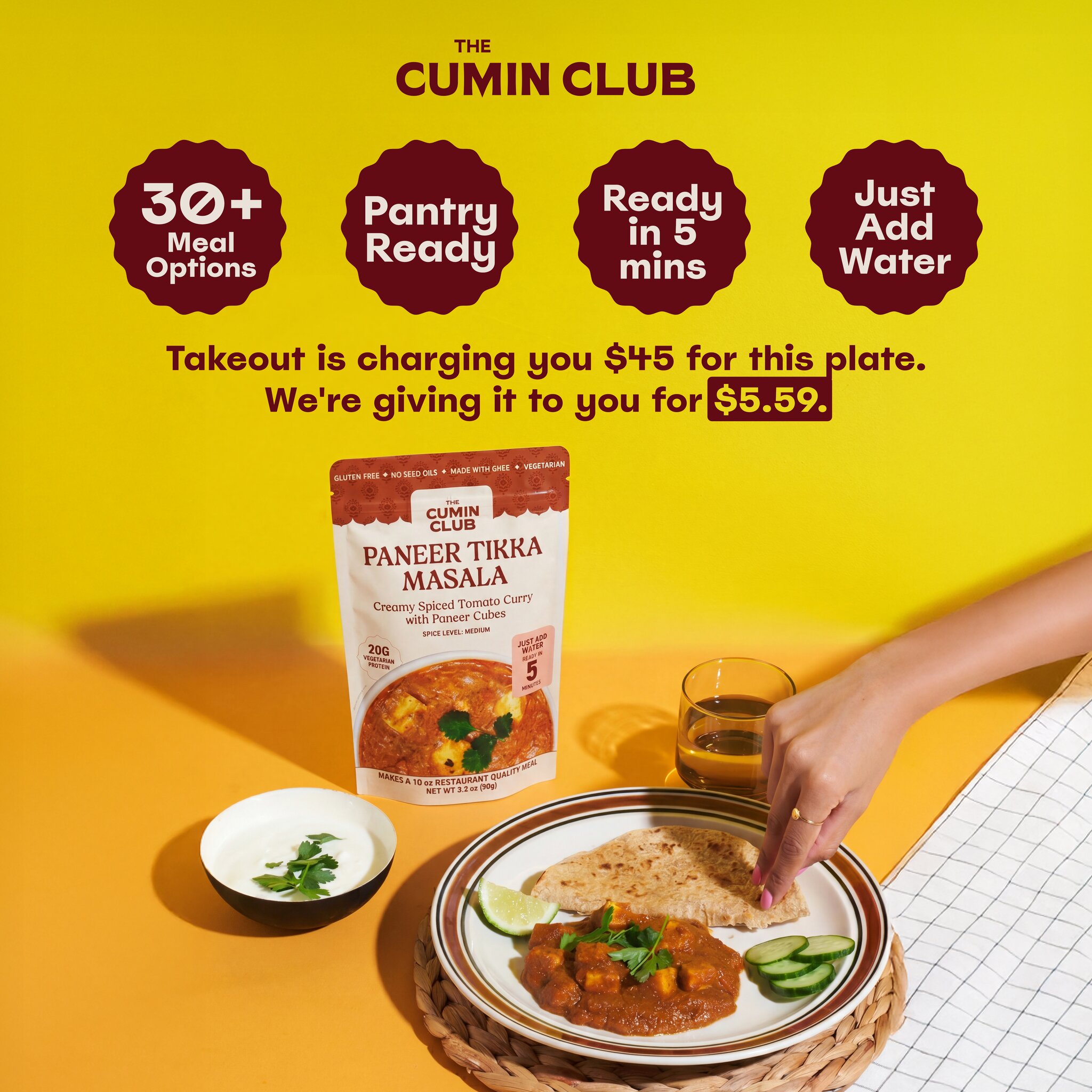 Cumin Club 1:1 feed ad made by SelfMade