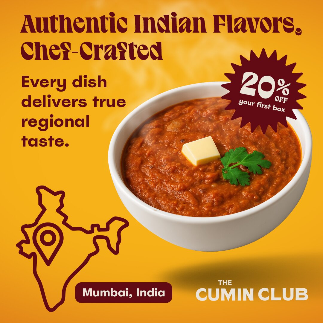 Cumin Club 1:1 feed ad made by SelfMade