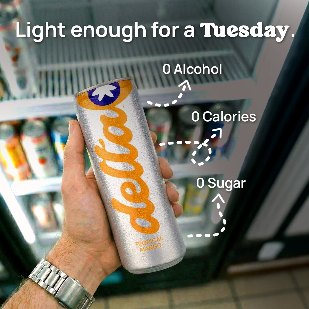 Delta Drinks 1:1 feed ad made by SelfMade