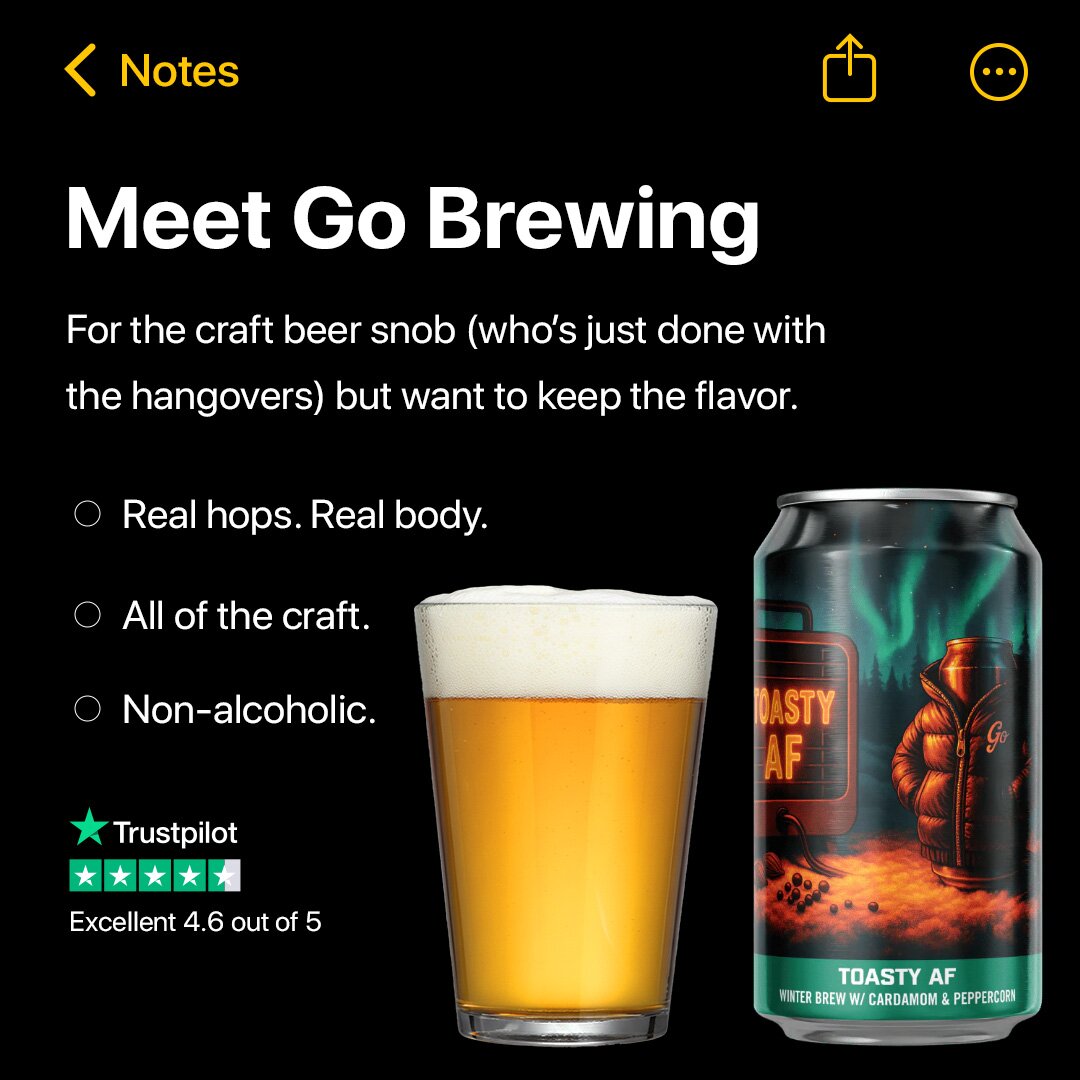 Go Brewing 1:1 feed ad made by SelfMade