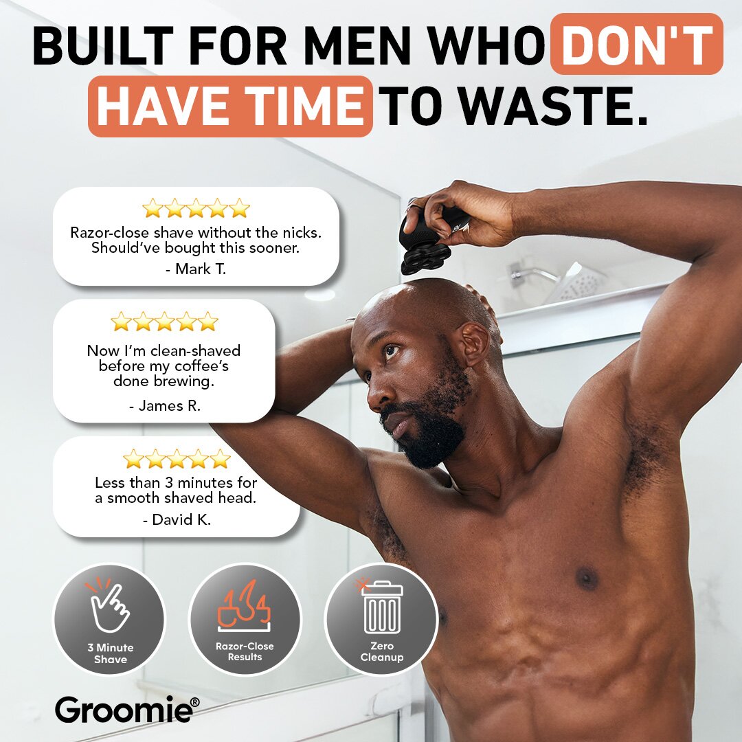Groomie 1:1 feed ad made by SelfMade