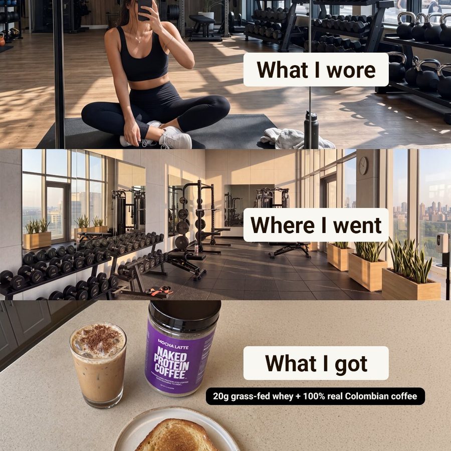 Naked Nutrition 1:1 feed ad made by SelfMade