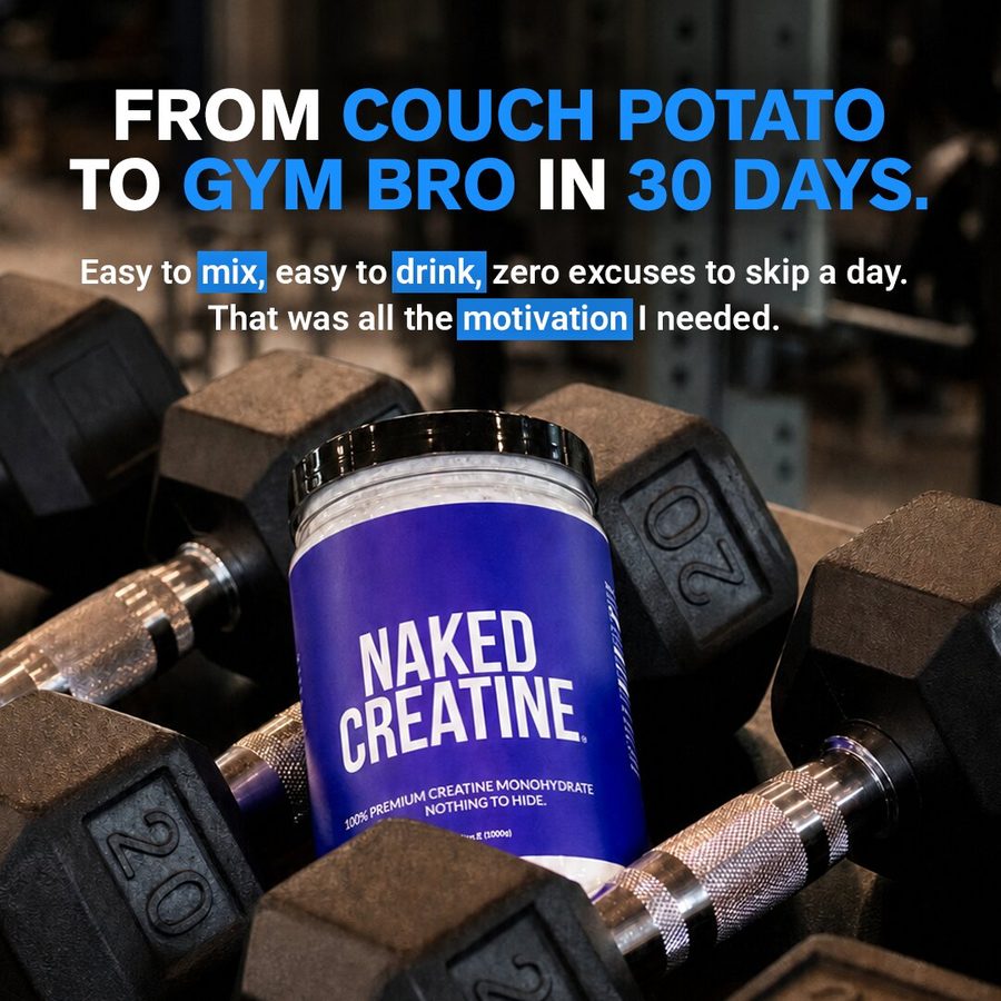 Naked Nutrition 1:1 feed ad made by SelfMade